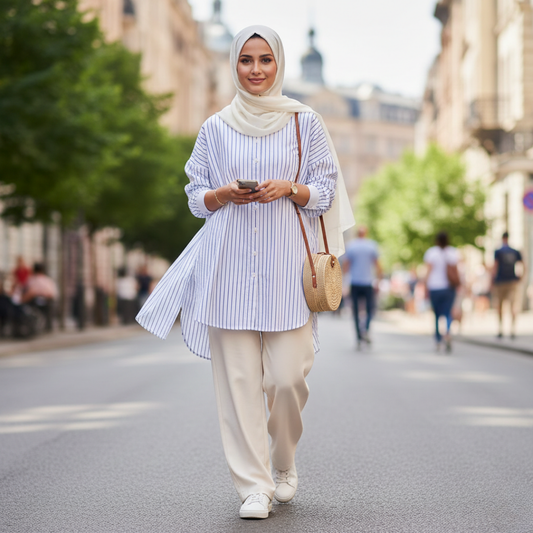Chemise longue femme voilée tunique Tunisie