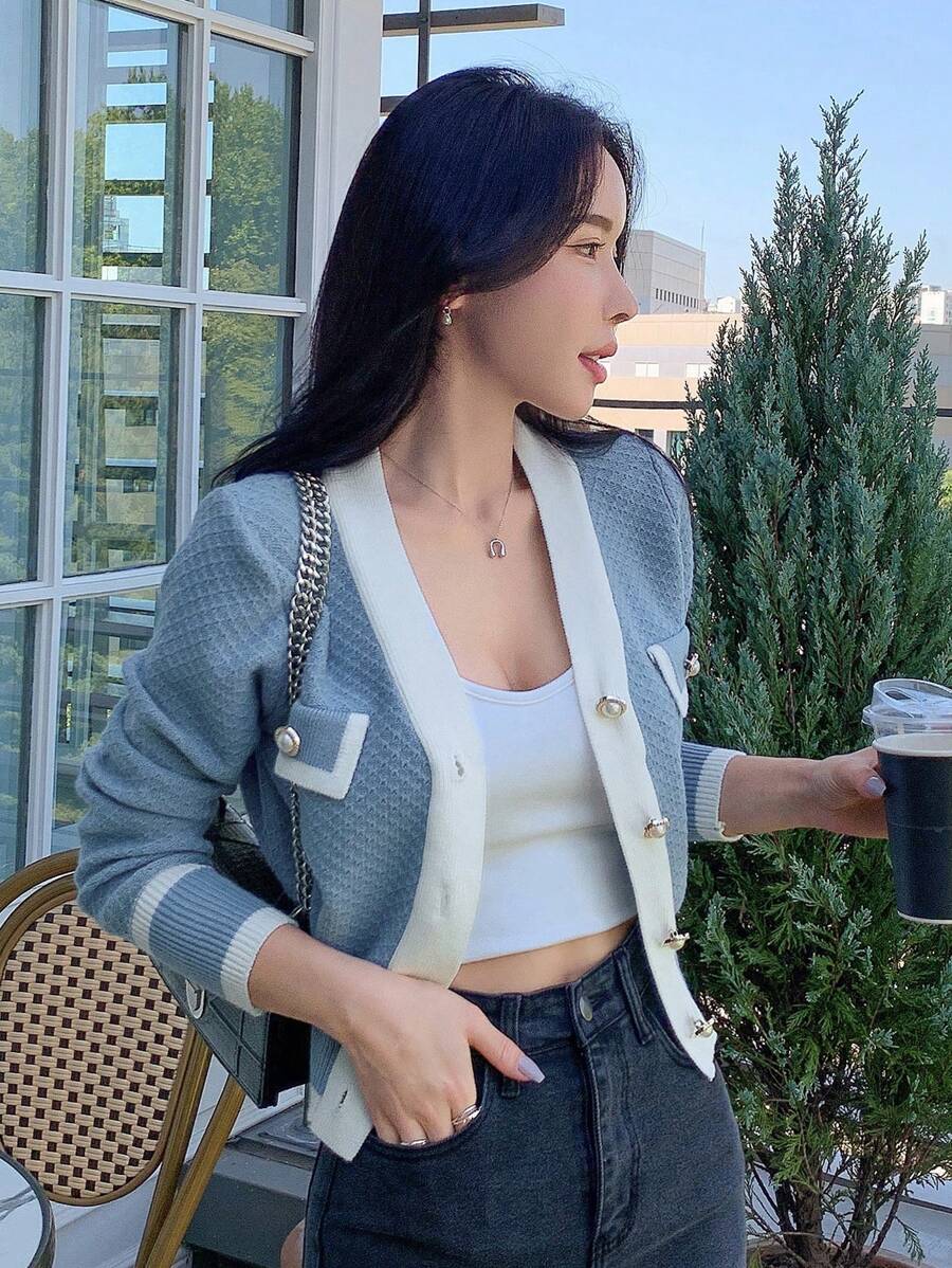 Cardigan casual à manches longues - Floorah