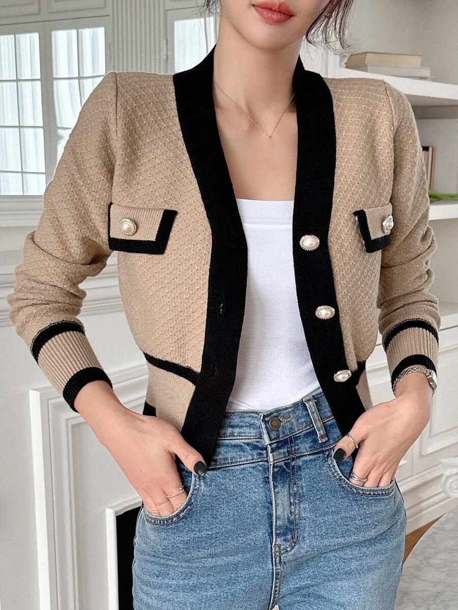 Cardigan casual à manches longues - Floorah