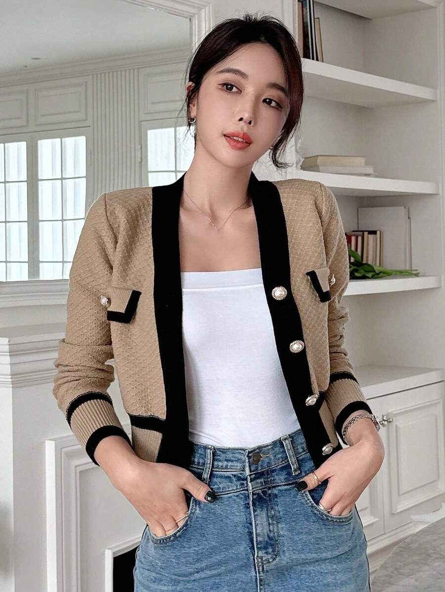 Cardigan casual à manches longues - Floorah