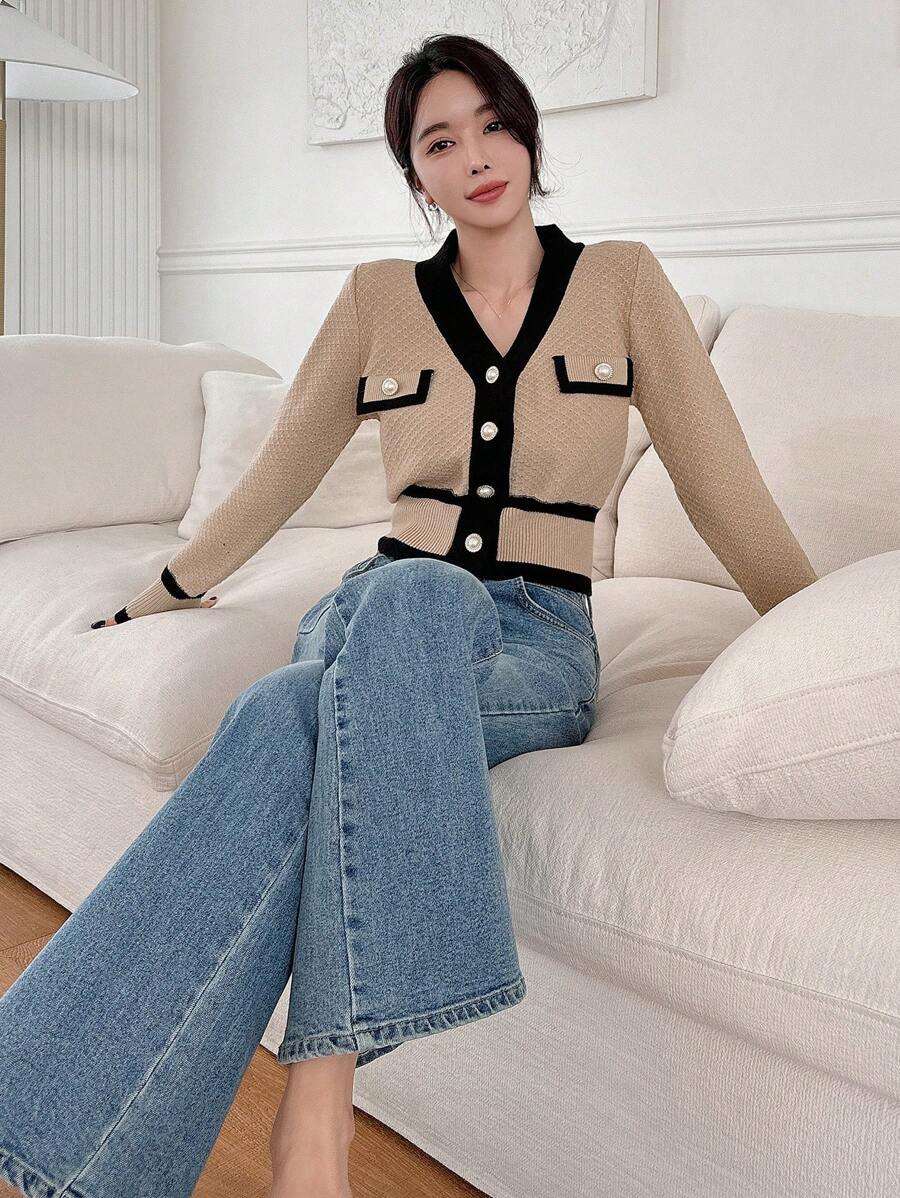 Cardigan casual à manches longues - Floorah