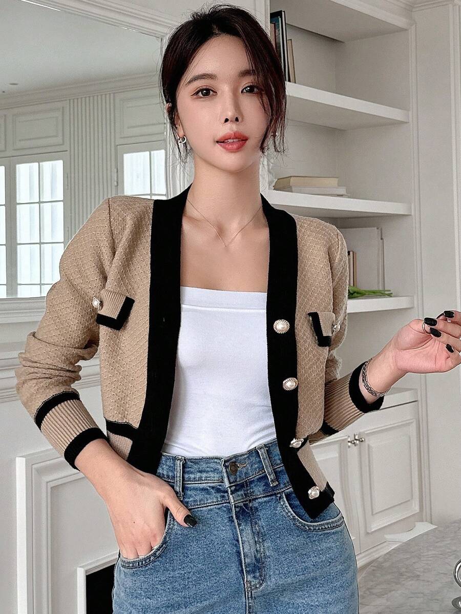 Cardigan casual à manches longues - Floorah