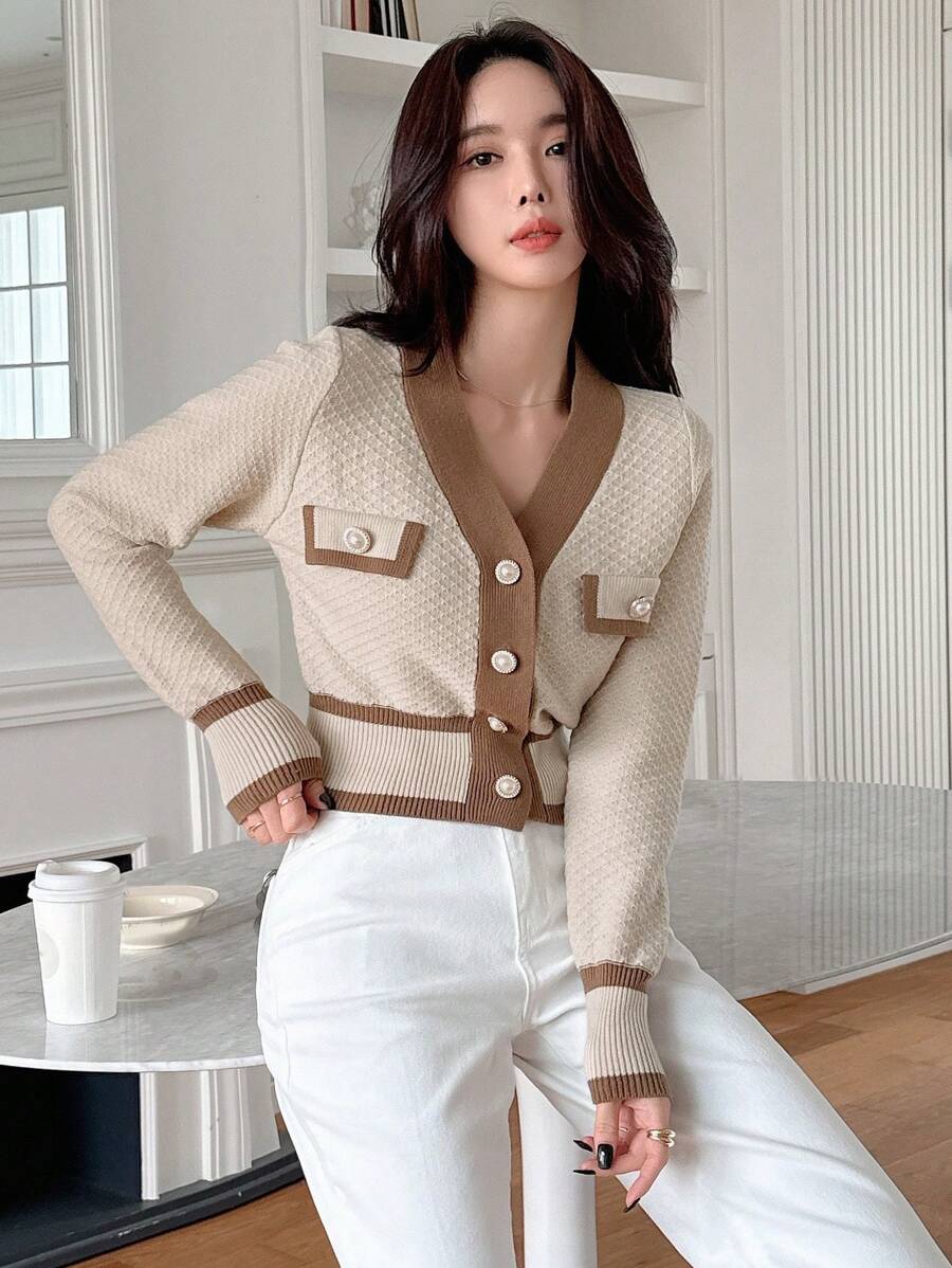 Cardigan casual à manches longues - Floorah