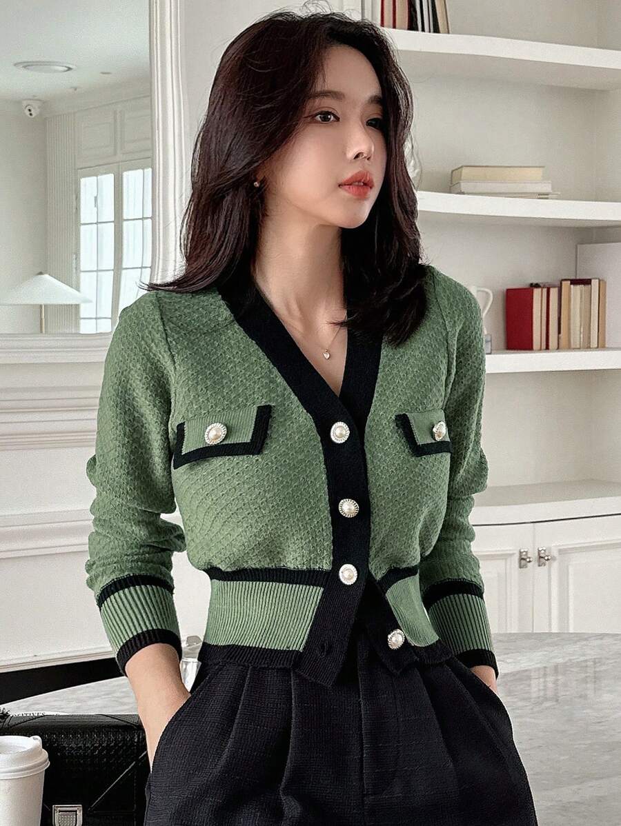 Cardigan casual à manches longues - Floorah