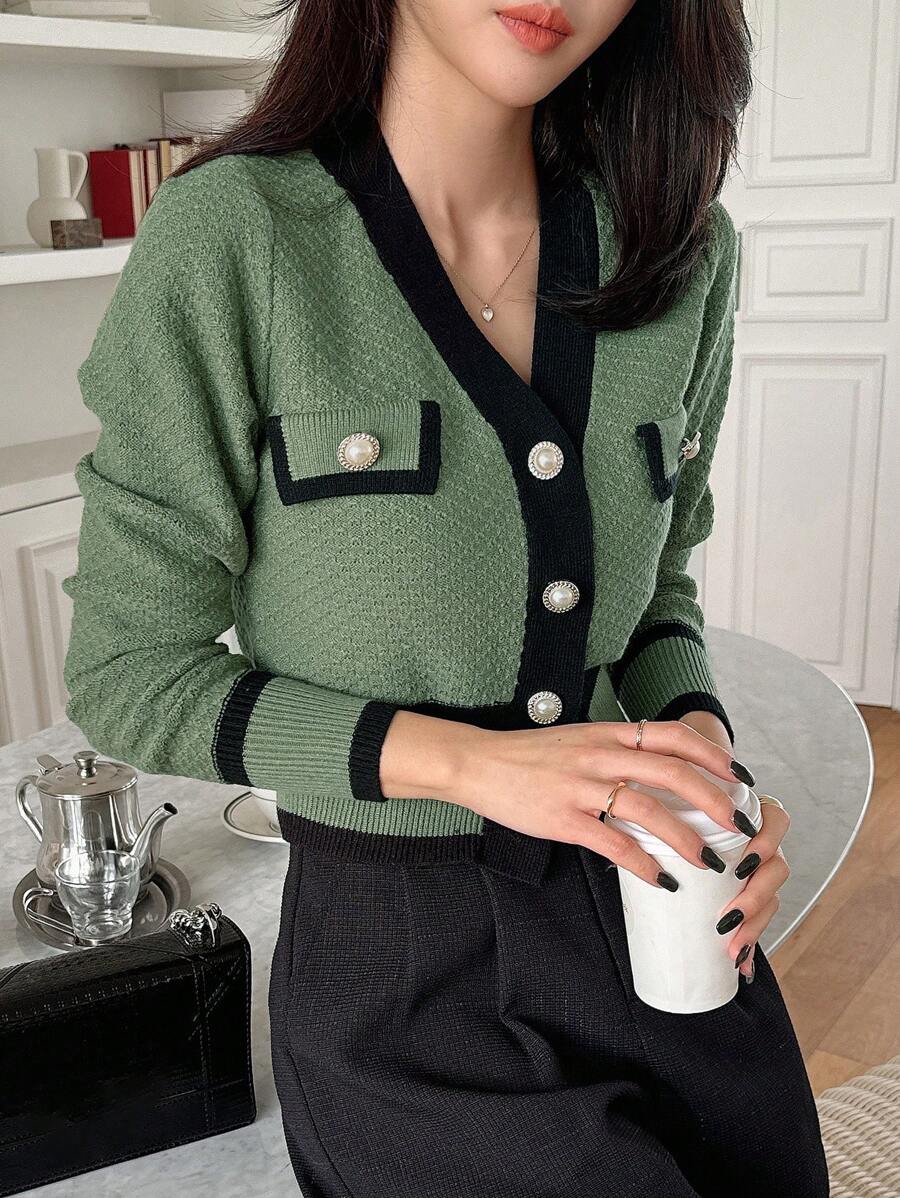 Cardigan casual à manches longues - Floorah