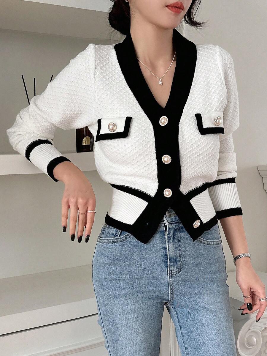 Cardigan casual à manches longues - Floorah