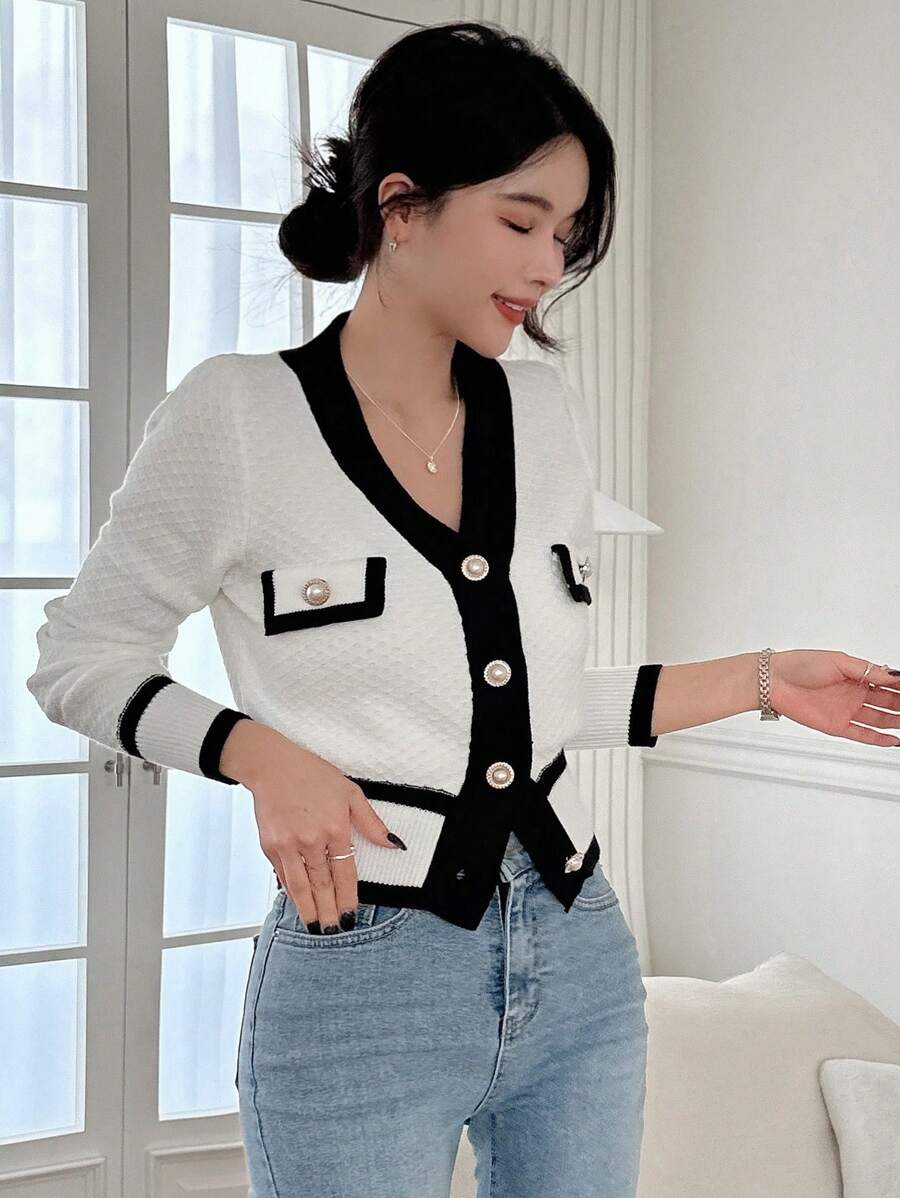 Cardigan casual à manches longues - Floorah