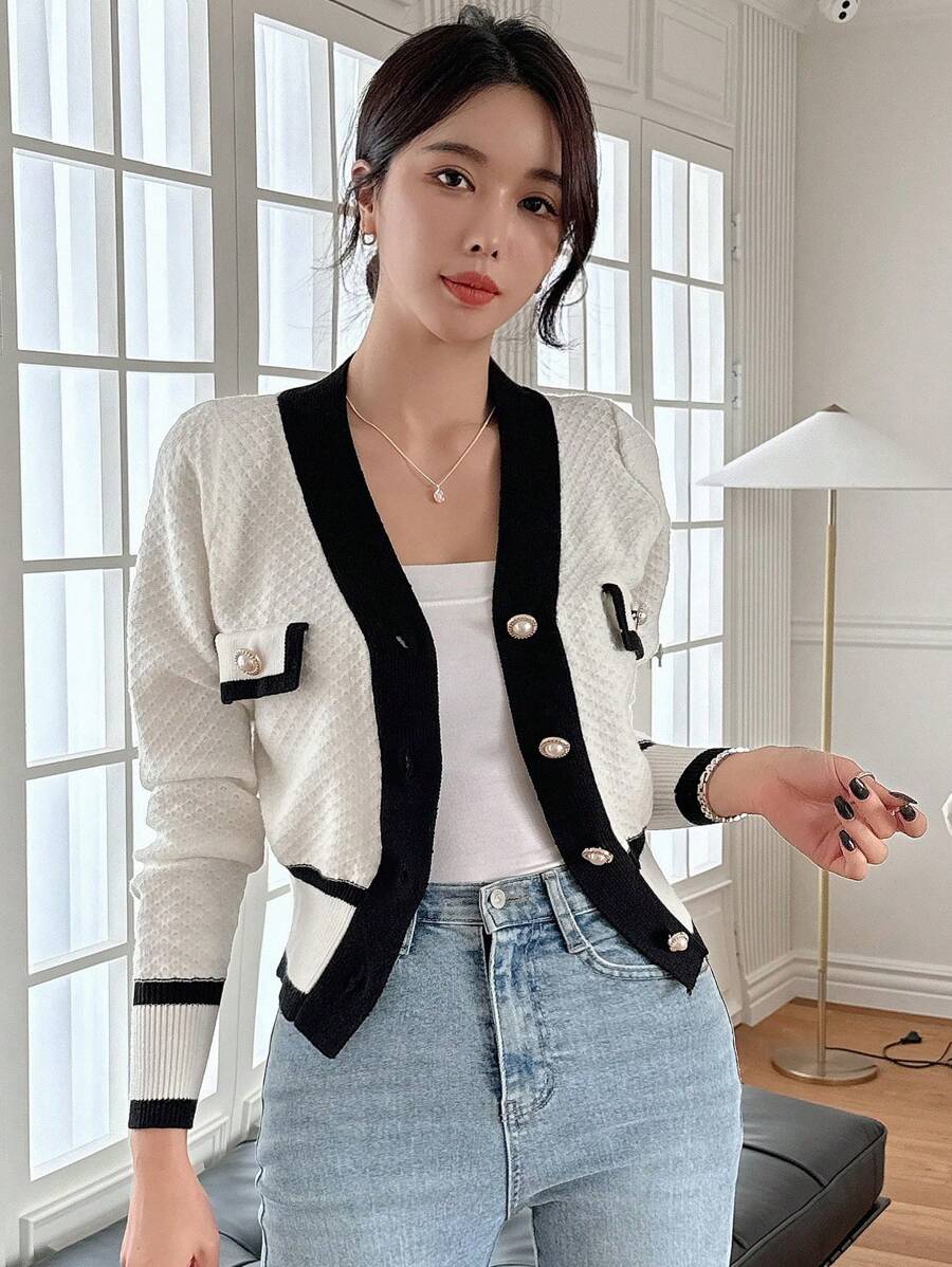 Cardigan casual à manches longues - Floorah