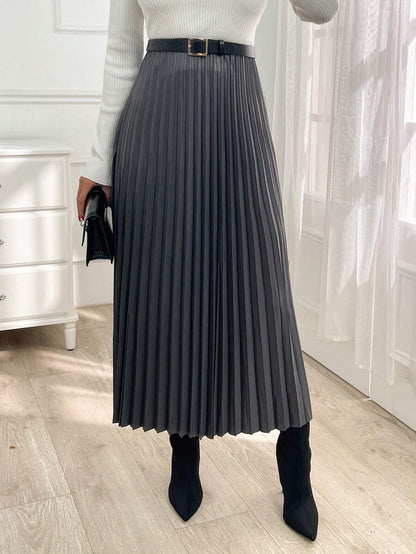 Jupe plissée de couleur unie - Floorah