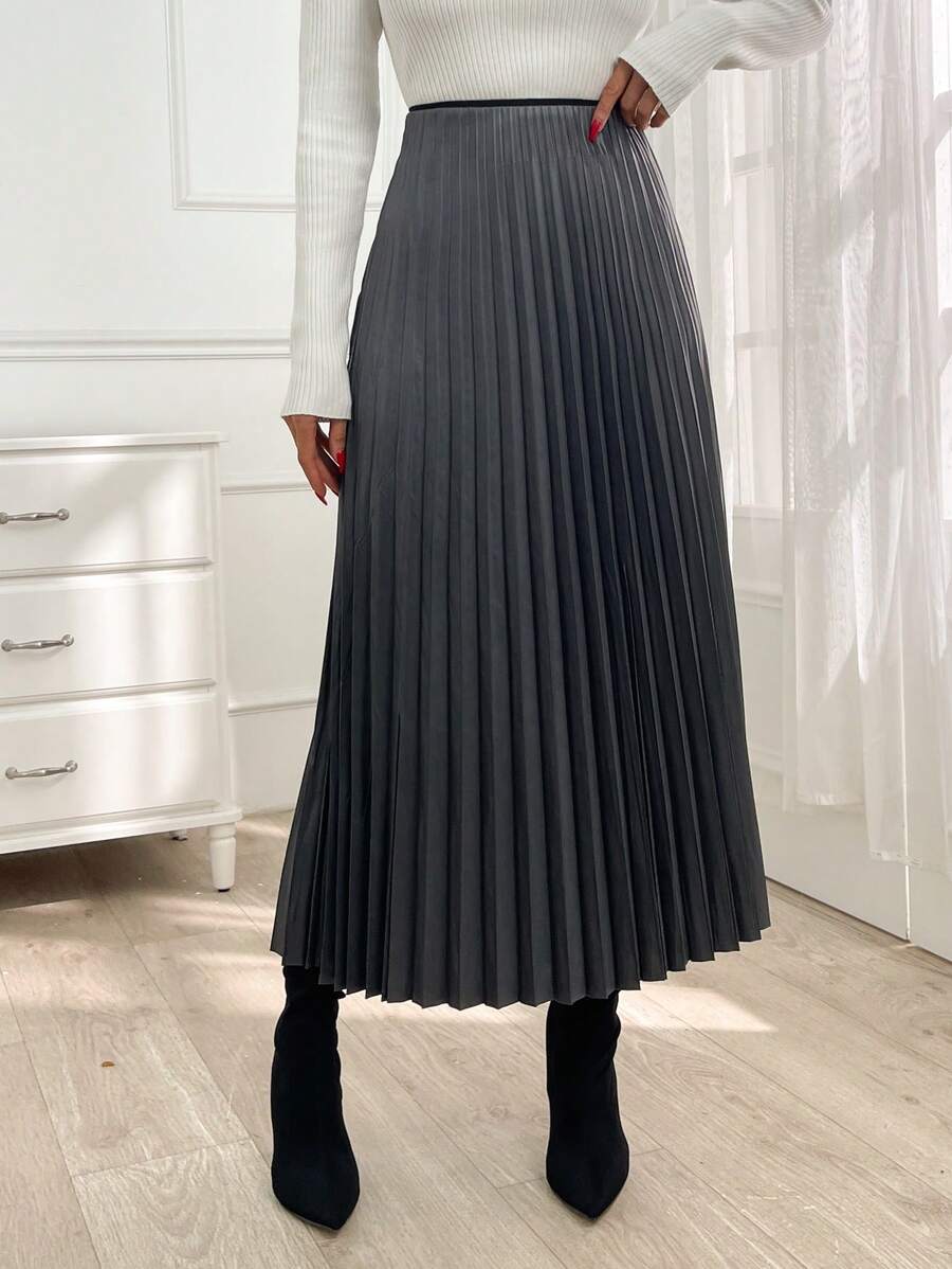 Jupe plissée de couleur unie - Floorah