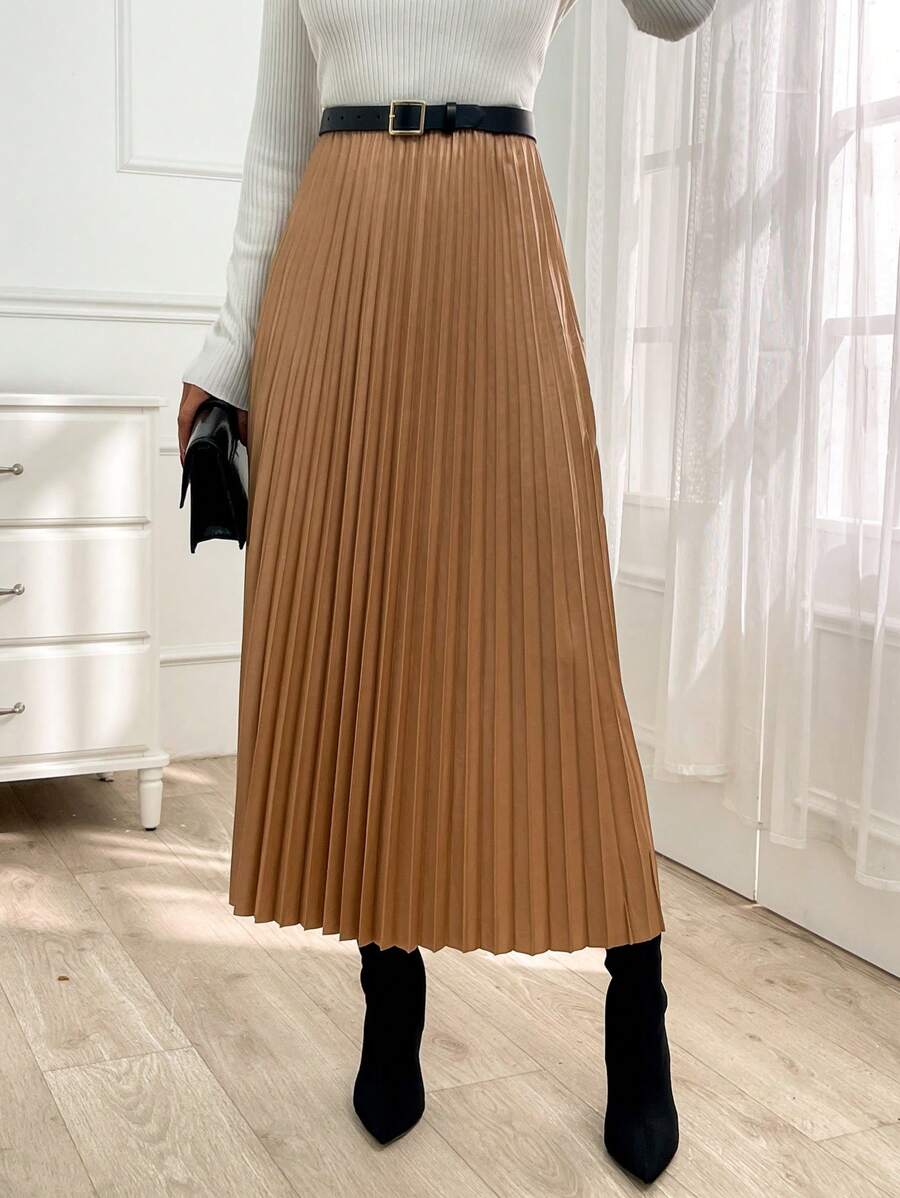 Jupe plissée de couleur unie - Floorah