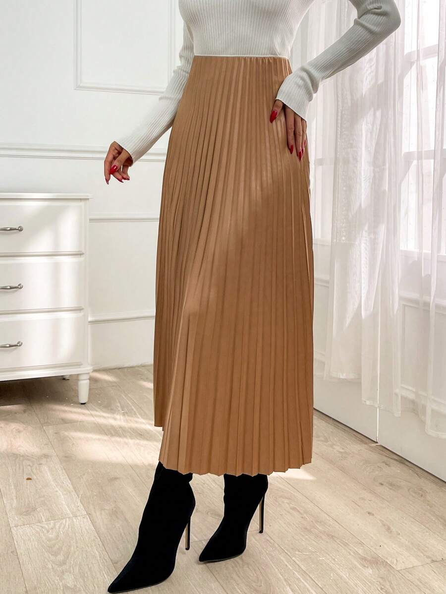 Jupe plissée de couleur unie - Floorah