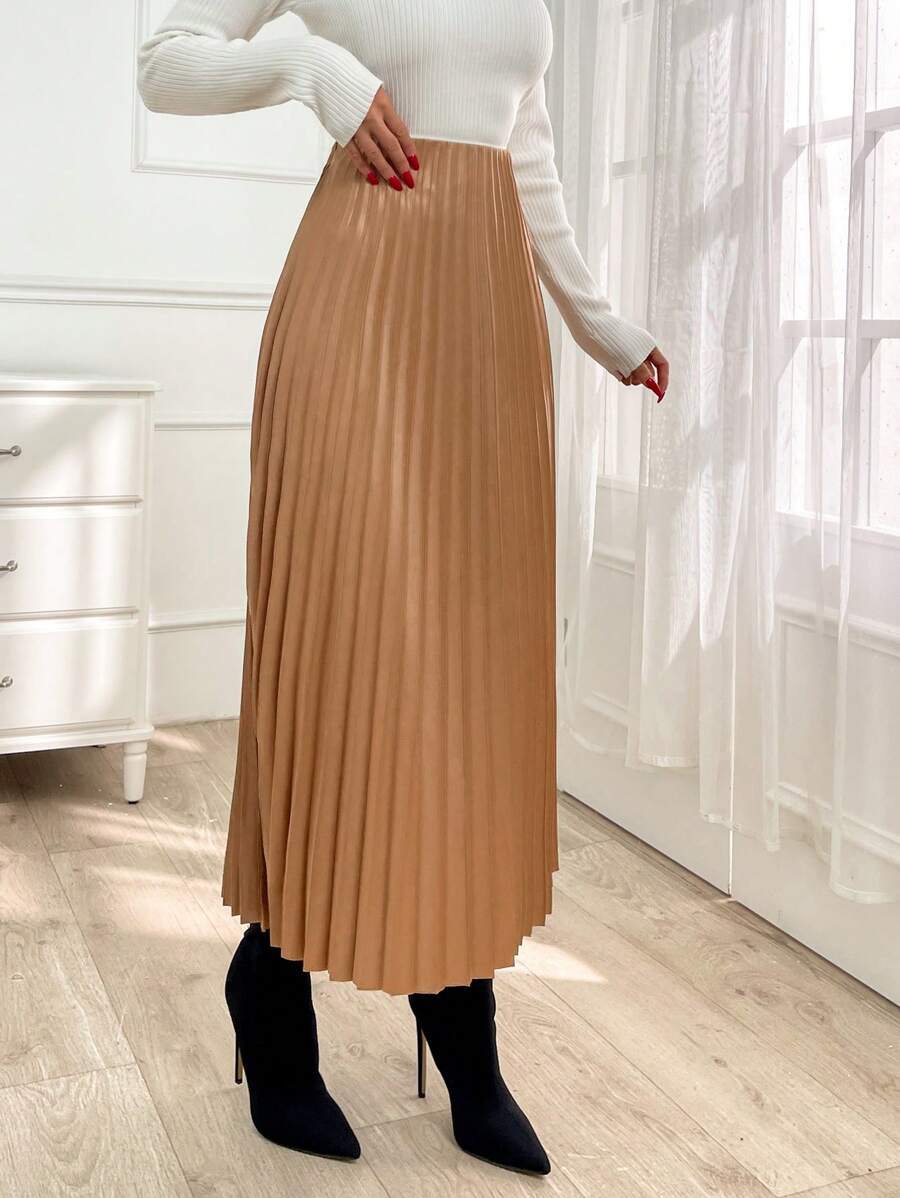 Jupe plissée de couleur unie - Floorah