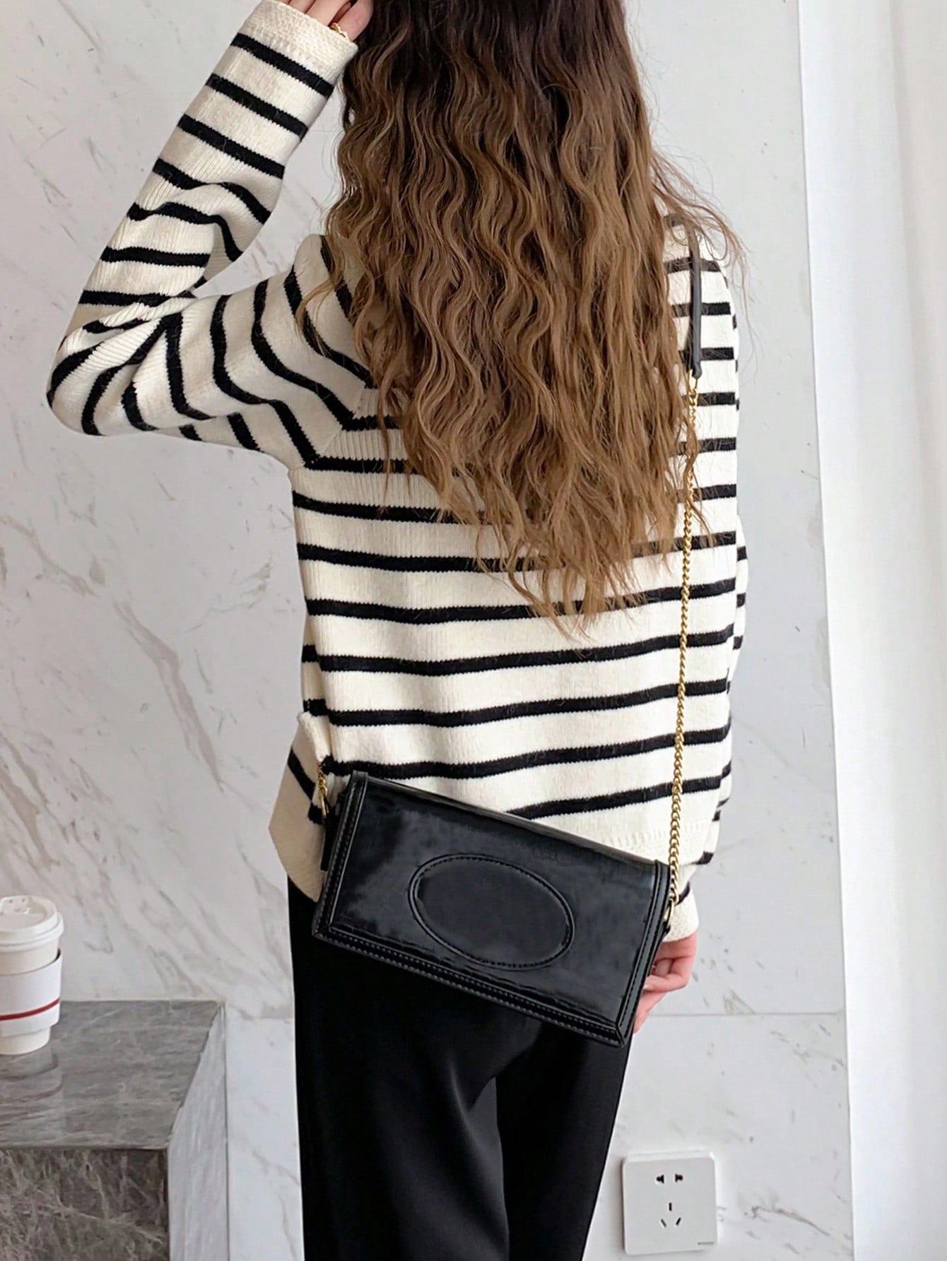 Alicedudu Cardigan rayé classique décontracté - Floorah