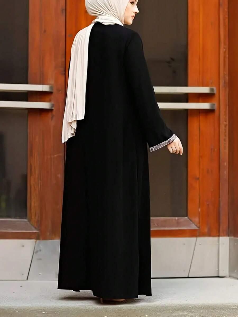 Abaya ample et longue de couleur unie - Floorah