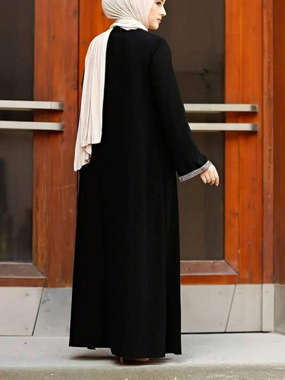 Abaya ample et longue de couleur unie - Floorah