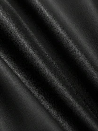 Jupe en cuir PU élégante de couleur unie pour le bureau et les déplacements - Floorah