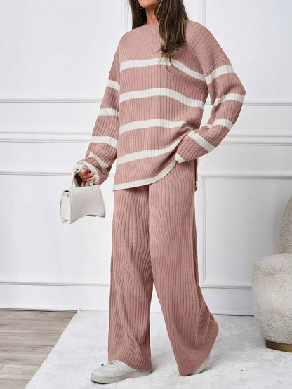 Ensemble tricoté décontracté - Pull et pantalon - Floorah