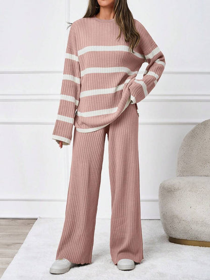 Ensemble tricoté décontracté - Pull et pantalon - Floorah