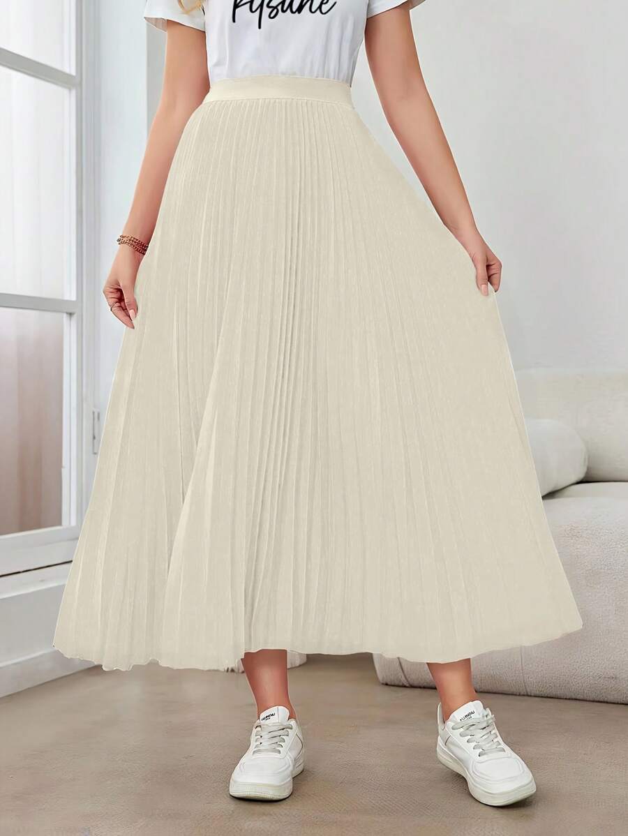 Jupe plissée simple, élégante et polyvalente - Floorah