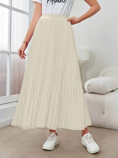Jupe plissée simple, élégante et polyvalente - Floorah