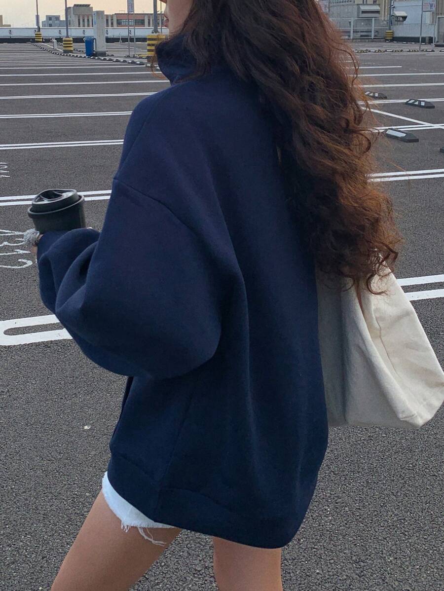 Sweat-shirt à capuche ample doublé thermique - Floorah