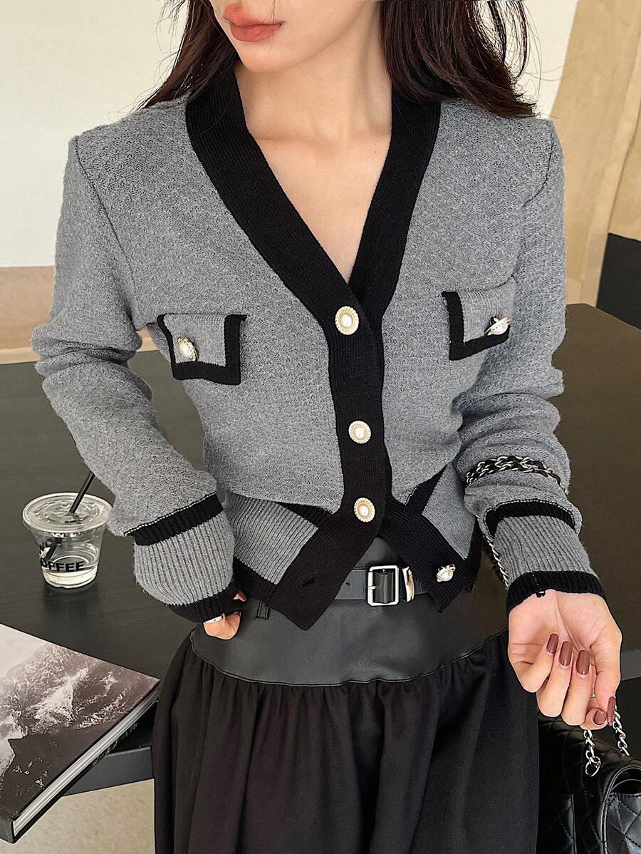 Cardigan casual à manches longues - Floorah