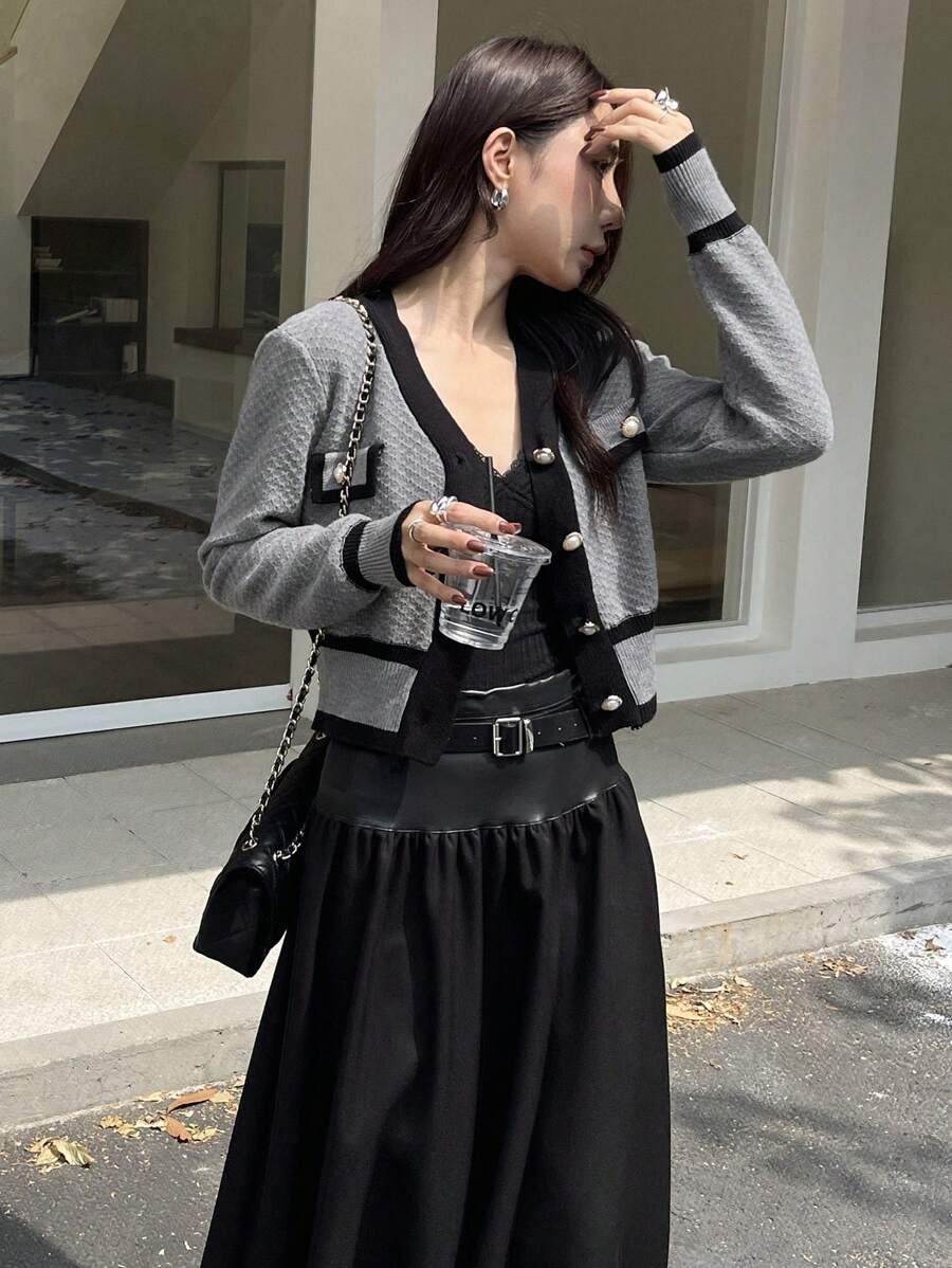 Cardigan casual à manches longues - Floorah