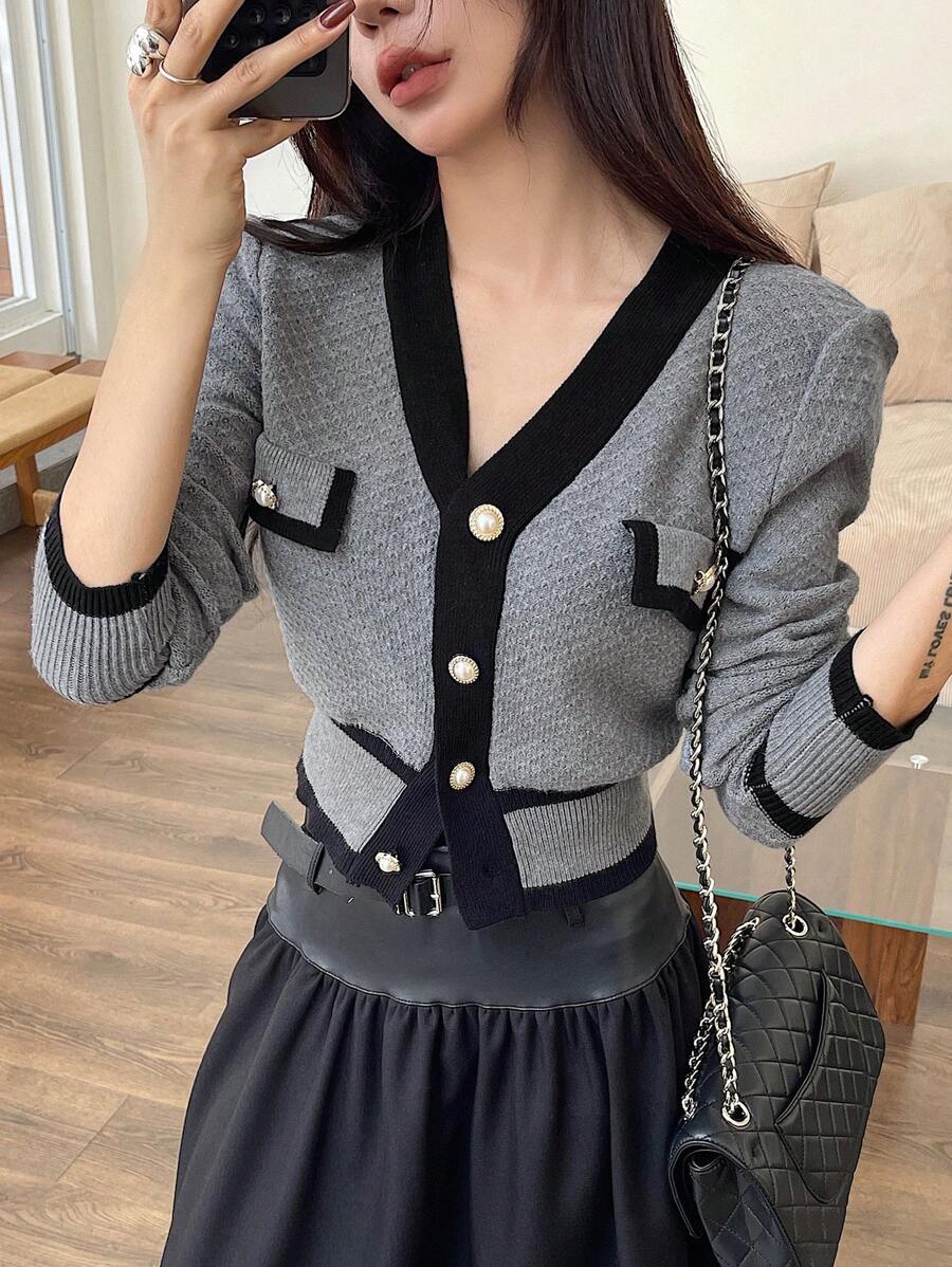 Cardigan casual à manches longues - Floorah