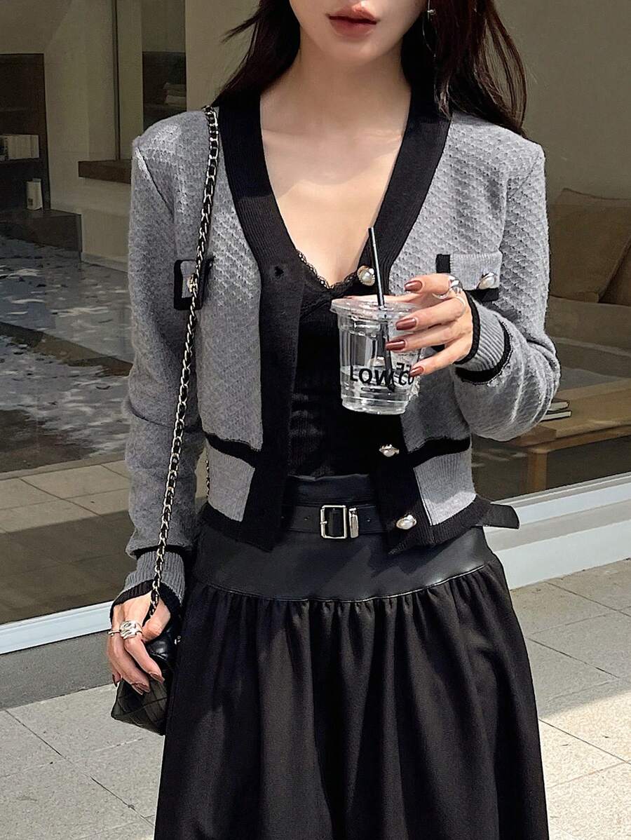 Cardigan casual à manches longues - Floorah