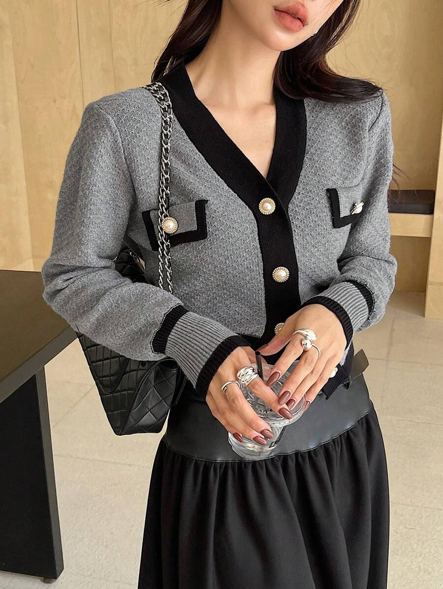 Cardigan casual à manches longues - Floorah