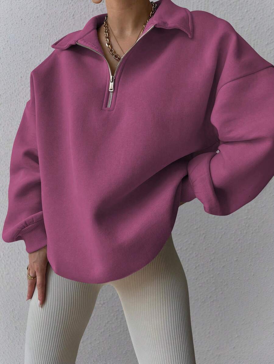 Sweat-shirt ample et décontracté à épaules tombantes - Floorah