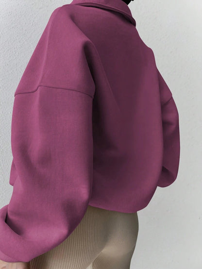 Sweat-shirt ample et décontracté à épaules tombantes - Floorah