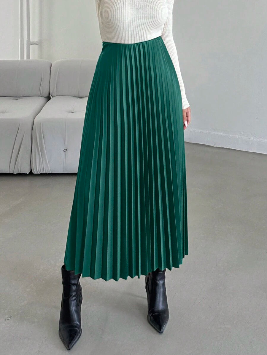 Jupe plissée de couleur unie - Floorah