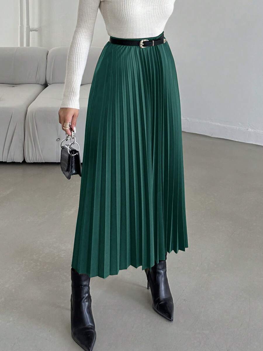 Jupe plissée de couleur unie - Floorah