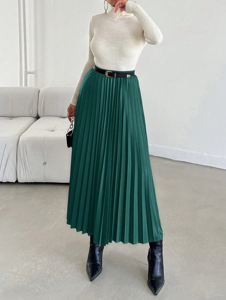 Jupe plissée de couleur unie - Floorah