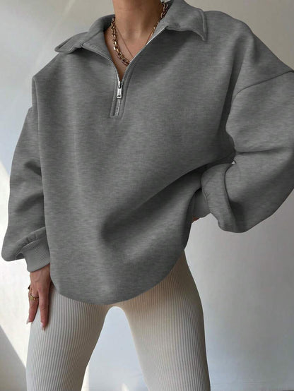 Sweat-shirt ample et décontracté à épaules tombantes - Floorah