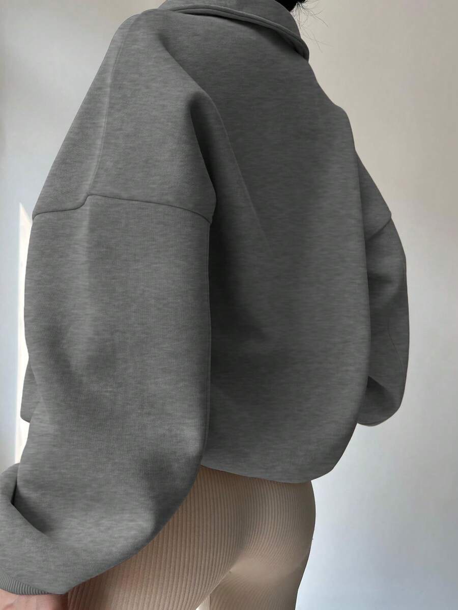 Sweat-shirt ample et décontracté à épaules tombantes - Floorah