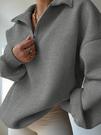 Sweat-shirt ample et décontracté à épaules tombantes - Floorah