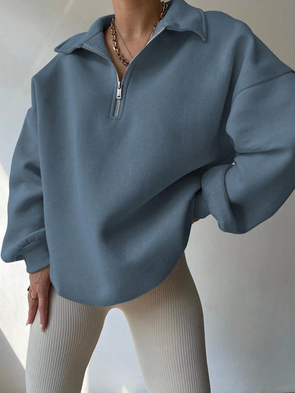 Sweat-shirt ample et décontracté à épaules tombantes - Floorah