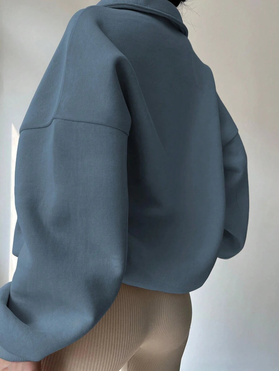 Sweat-shirt ample et décontracté à épaules tombantes - Floorah