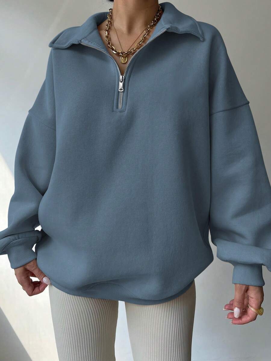 Sweat-shirt ample et décontracté à épaules tombantes - Floorah