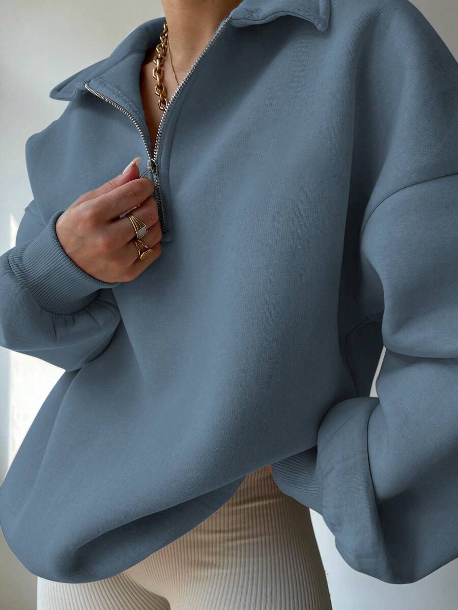 Sweat-shirt ample et décontracté à épaules tombantes - Floorah