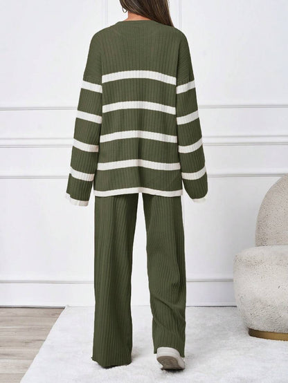 Ensemble tricoté décontracté - Pull et pantalon - Floorah