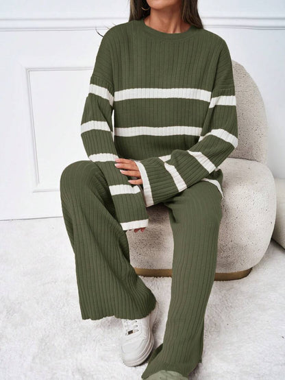 Ensemble tricoté décontracté - Pull et pantalon - Floorah