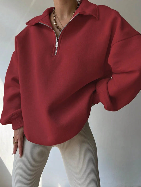 Sweat-shirt ample et décontracté à épaules tombantes - Floorah