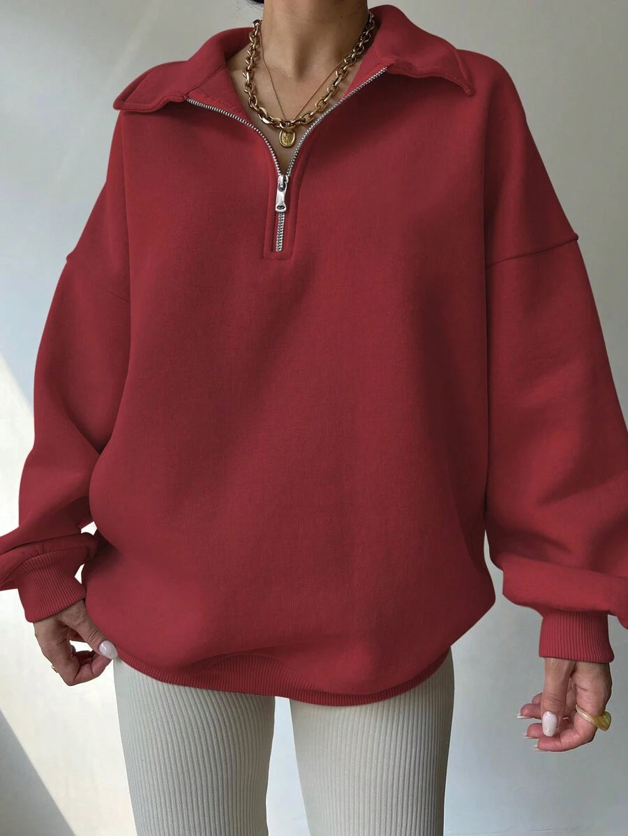 Sweat-shirt ample et décontracté à épaules tombantes - Floorah