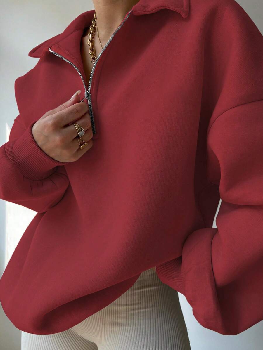 Sweat-shirt ample et décontracté à épaules tombantes - Floorah