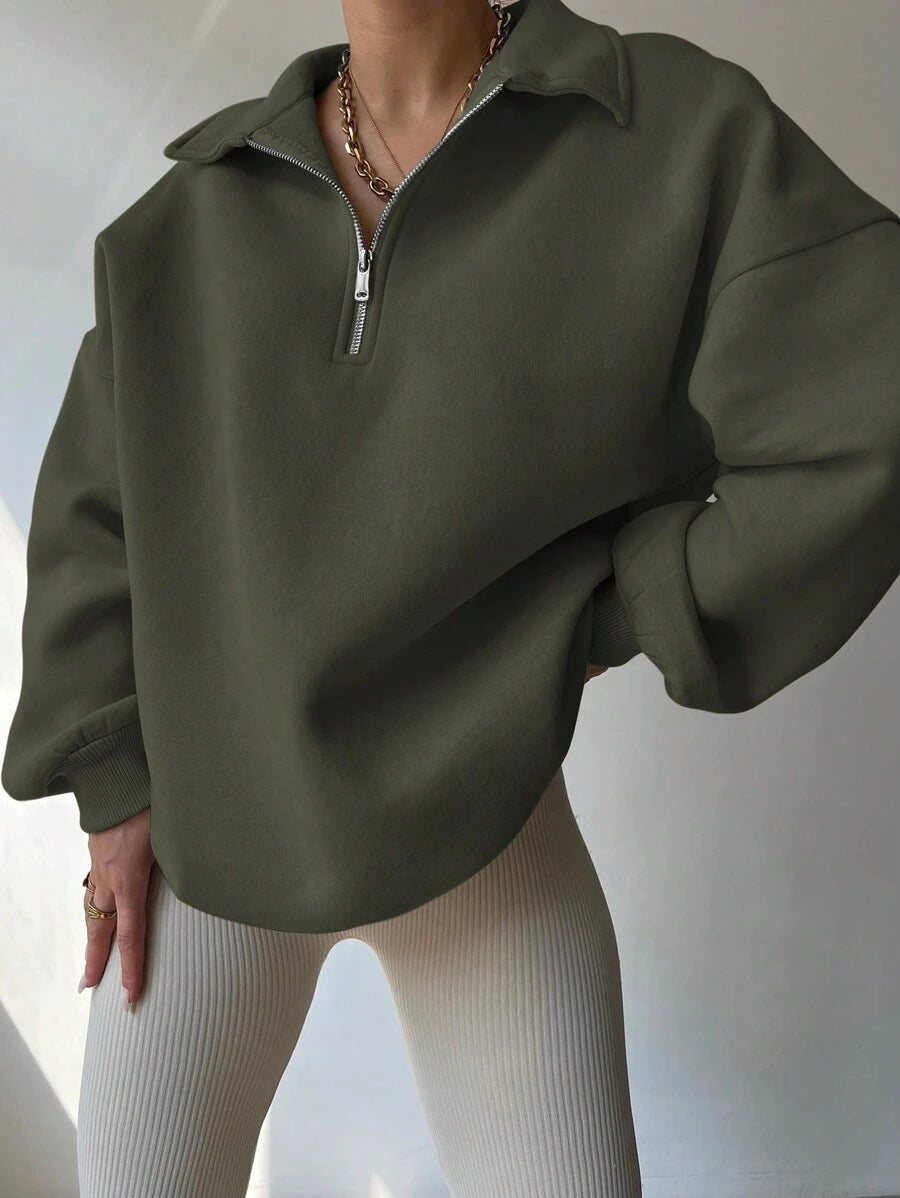 Sweat-shirt ample et décontracté à épaules tombantes - Floorah