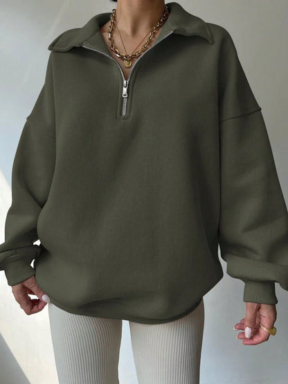 Sweat-shirt ample et décontracté à épaules tombantes - Floorah